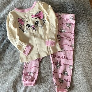 Joe Fresh Cream and Pink Cat Kids Pajama Set